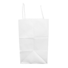Paper Bag with Handles Kraft White 100g/m² 30+18x29cm (25 Units) 