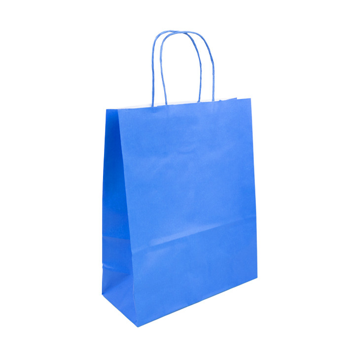 Paper Bag with Handles Turquoise 100g/m² 25+11x31cm (200 Units)