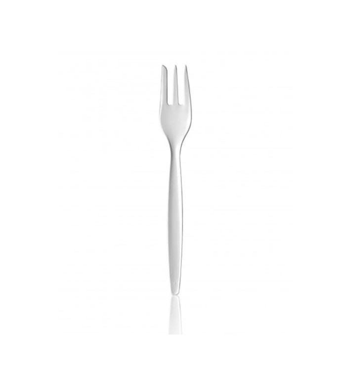 Plastic Tasting Fork "Premium" White 15,8cm 