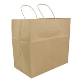 Paper Bag with Handles Kraft Brown 100g/m² 30+18x29cm (25 Units) 