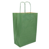 Paper Bag with Handles Kraft Green 80g/m² 20+10x29cm (50 Units) 