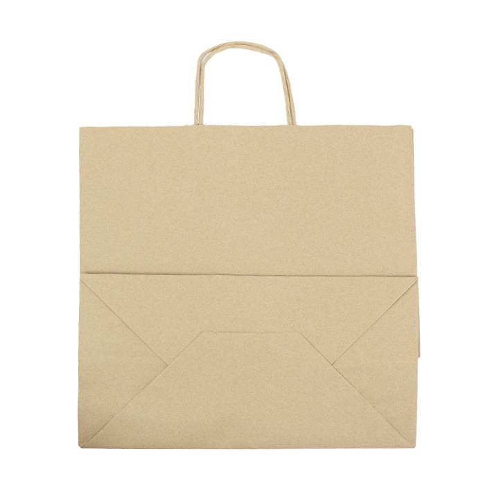 Paper Bag with Handles Kraft Brown 100g/m² 35+18x34cm (25 Units)