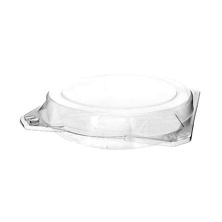 Plastic Hinged Bakery Container PET Ø23x5cm (23 Units) 