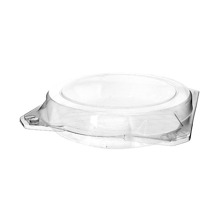 Plastic Hinged Bakery Container PET Ø23x5cm (115 Units)