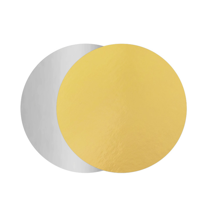 Paper Cake Circle Gold and Silver 24cm (100 Units)  