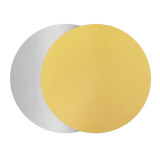 Paper Cake Circle Gold and Silver 28cm (100 Units)  