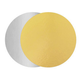 Paper Cake Circle Gold and Silver 28cm (100 Units)  
