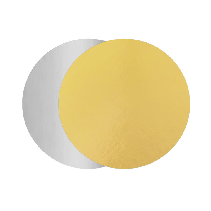 Paper Cake Circle Gold and Silver 28cm (100 Units)  