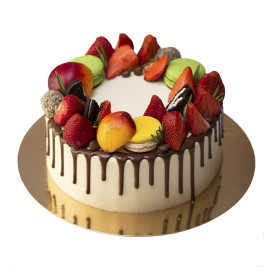 Paper Cake Circle Gold and White 22cm (100 Units)  