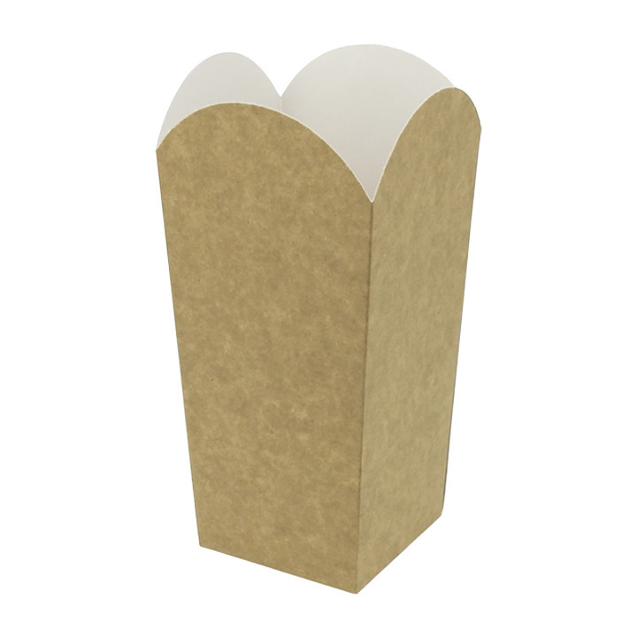 Paper Popcorn Box Small Size Kraft 45g 6,5x8,5x15cm (700 Units)