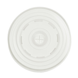 Plastic PS Lid with Straw Slot for Cup Ø7,3cm (100 Units)