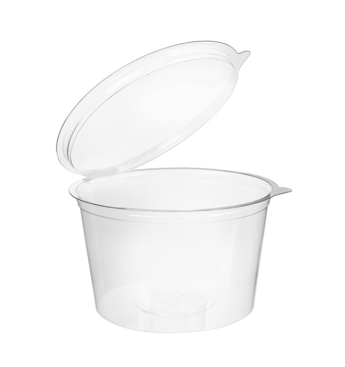Plastic Container APET Round shape Transparente 1000ml Ø15cm (20 Units)