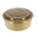 Paper Container Kraft-Kraft + RPET Lid 38 Oz/1140ml (25 Units)