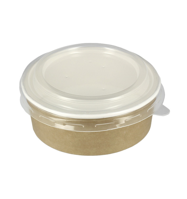 Paper Soup Bowl with Lid Kraft PP 25 Oz/750ml (50 Units) 