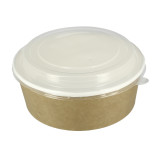 Paper Soup Bowl with Lid Kraft PP 38 Oz/1140ml (25 Units)