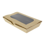 Paper Take-out Container "Premium" 21x13x3,5cm 730ml (25 Units)