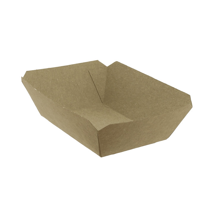 Paper Food Boat Tray Kraft-Kraft 250ml 9,6x6,5x4,2cm (1000 Units)