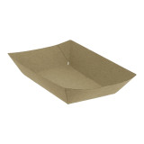 Paper Food Boat Tray Kraft-Kraft 300ml 11x7x3,5cm (25 Units) 