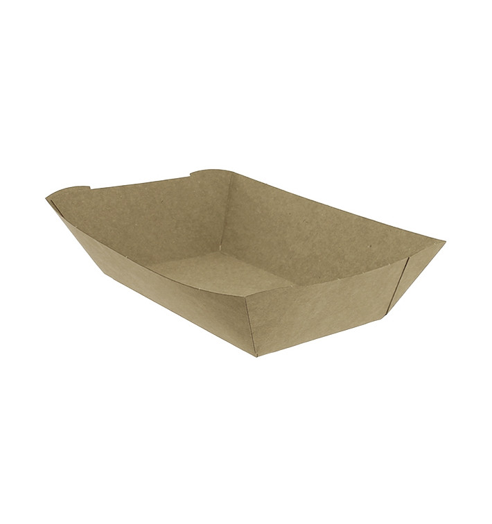 Paper Food Boat Tray Kraft-Kraft 780ml 15,5x9x5,5cm (25 Units) 