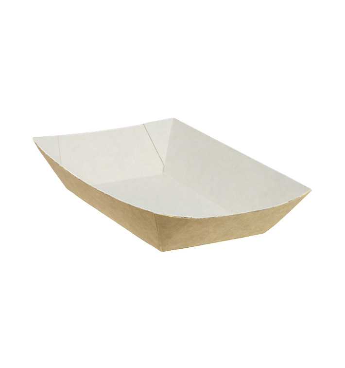 Paper Food Boat Tray Kraft 300ml 11x7x3,5cm (25 Units) 