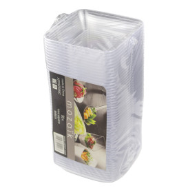 Plastic Tasting Plate PS Clear 6x6x1 cm (200 Units)