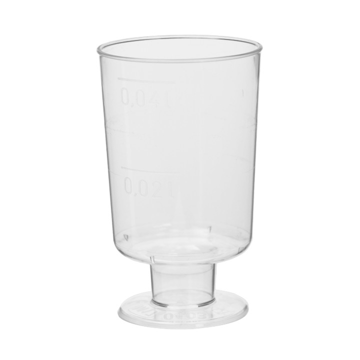 Plastic Stemmed Glass Liquor 40ml (20 Units)