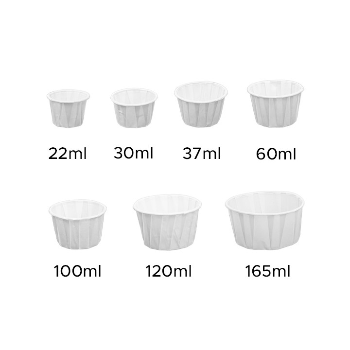Pleated Paper Souffle Cup 30ml (250 Units)  