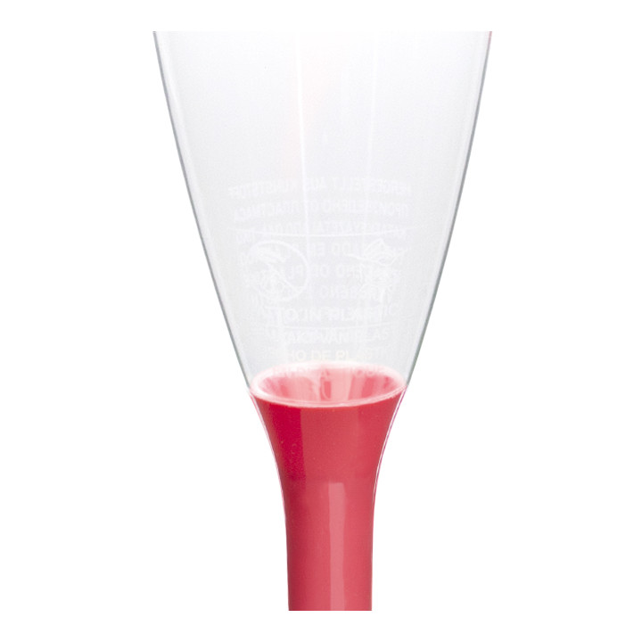 Plastic Stemmed Flute Sparkling Wine Coral 120ml 2P (200 Units)