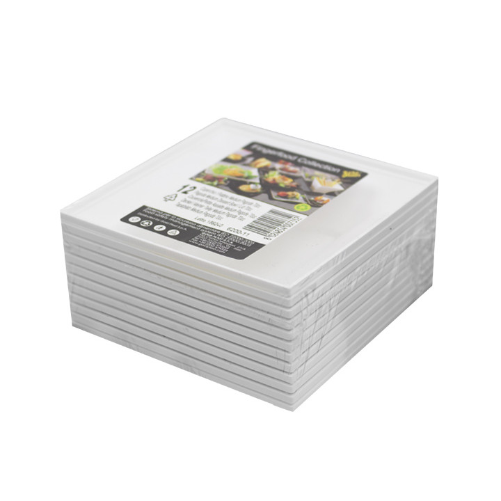 Plastic Lid for Tasting Bowl PS "Pagoda" Medium Size White 200 ml (240 Units)