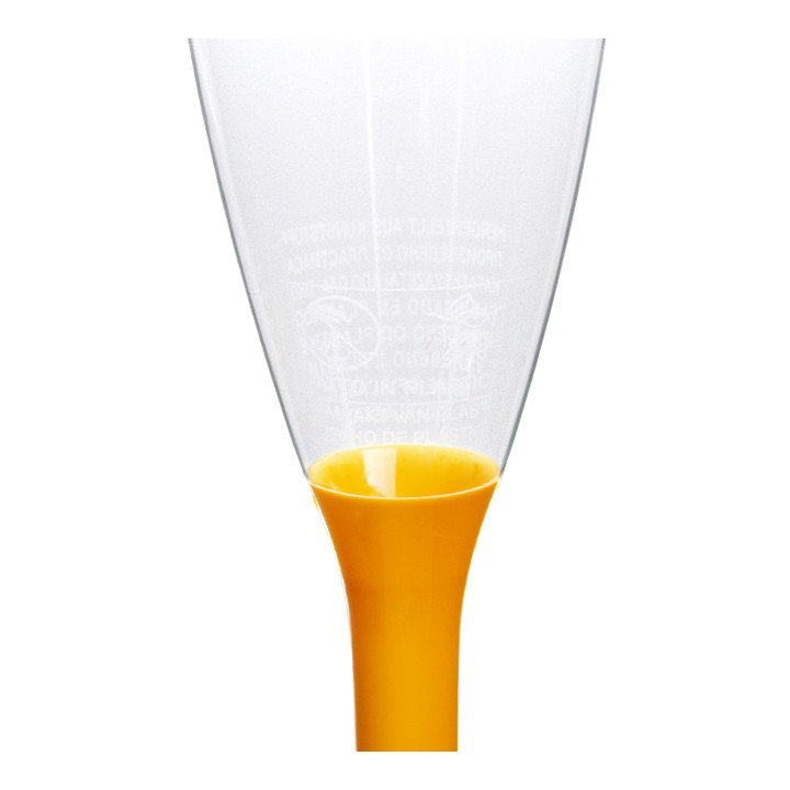 Plastic Stemmed Flute Sparkling Wine Mango 120ml 2P (200 Units)