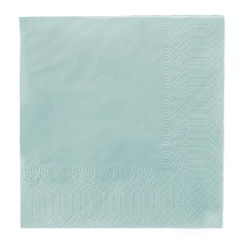 Black "Vichy" Double Point Paper Cocktail Napkin 20x20cm (100 Units)