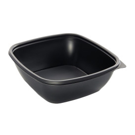Plastic Deli Container PP Black 750ml 16,5x16,5x6cm (300 Units)