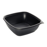 Plastic Deli Container PP Black 750ml 16,5x16,5x6cm (50 Units) 