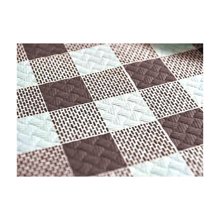 Pre-Cut Paper Tablecloth Brown Checkers 40g 1,2x1,2m (400 Units)