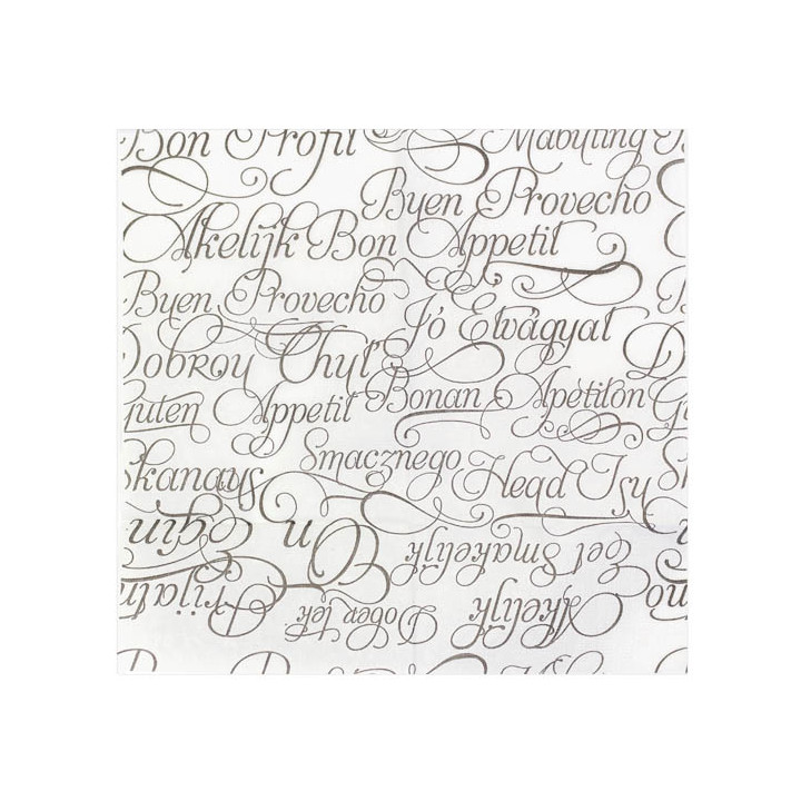 Paper Napkin Miniservis "Buen Provecho" 17x17cm (200 Units)  