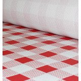 Paper Tablecloth Roll Red Checkers 1x100m. 40g (1 Unit) 