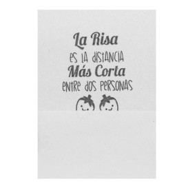White Tissue Paper Dispenser Napkins "Phrases" 17x17cm (200 Units)