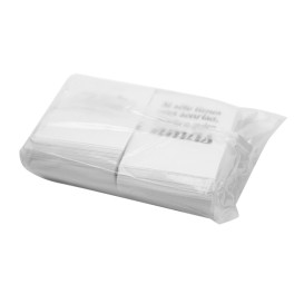 White Tissue Paper Dispenser Napkins "Phrases" 17x17cm (200 Units)