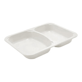 Sugarcane Container PLA 2C Laminated 820ml 22,7x17,8x3,2cm  (75 Units)