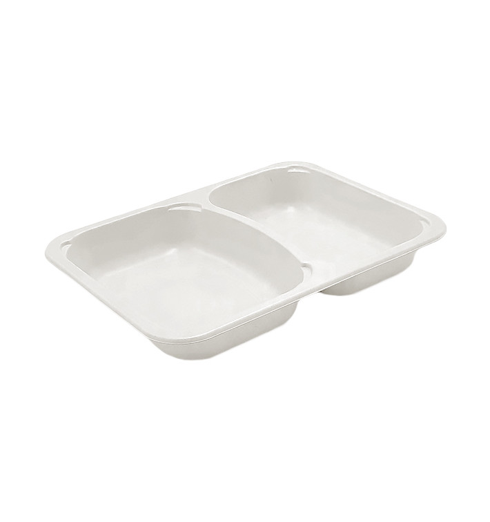 Sugarcane Container PLA 2C Laminated 820ml 22,7x17,8x3,2cm  (75 Units)