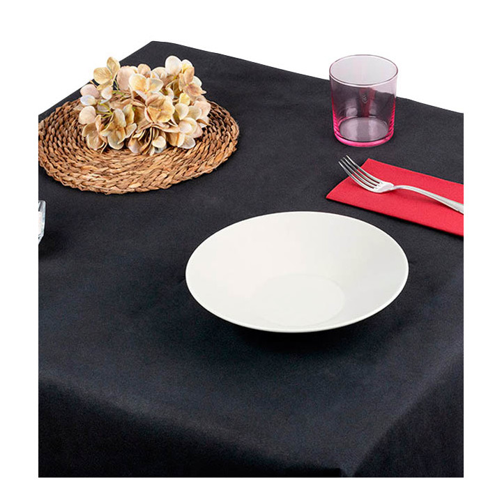 Airlaid Tablecloth Roll Black 1,2x25m (6 Units)