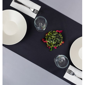 Airlaid Table Runner Black 0,4x48m P30cm (1 Unit)