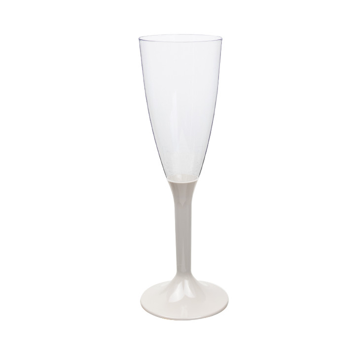 Plastic Stemmed Flute Sparkling Wine Beige 120ml 2P (200 Units)