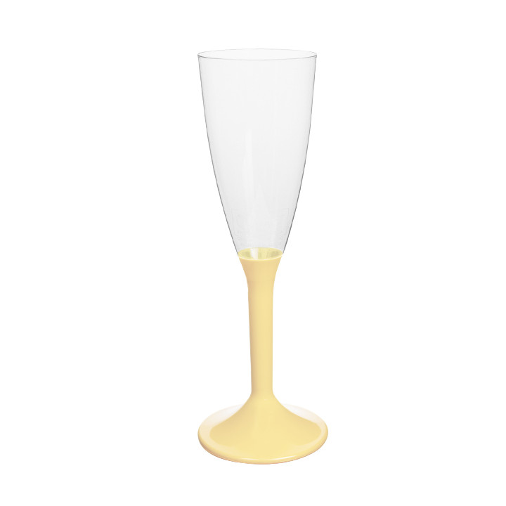 Plastic Stemmed Flute Sparkling Wine Cream 120ml 2P (200 Units)