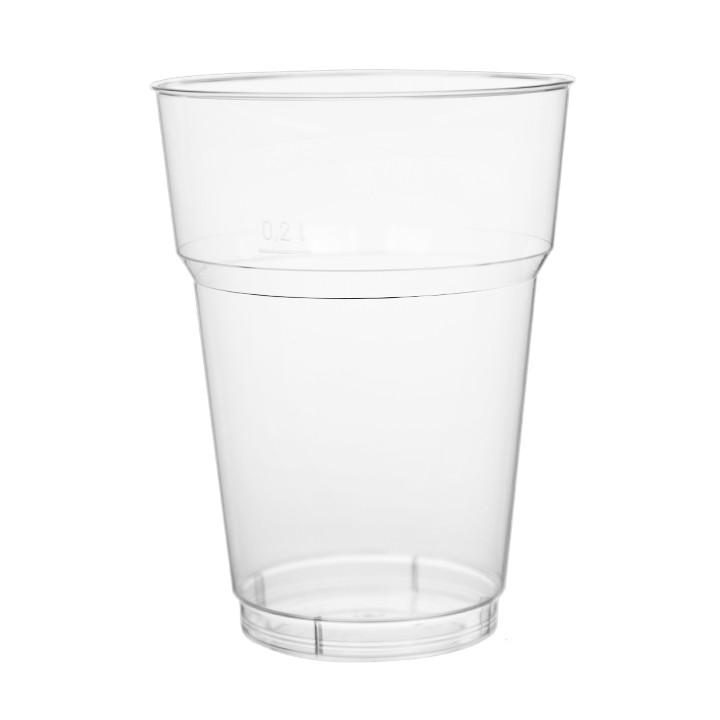 Plastic Pint Glass PS Clear Crystal 200 ml (1.000 Units)