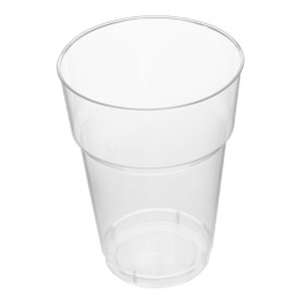 Plastic Pint Glass PS Clear Crystal 200 ml (40 Units) 