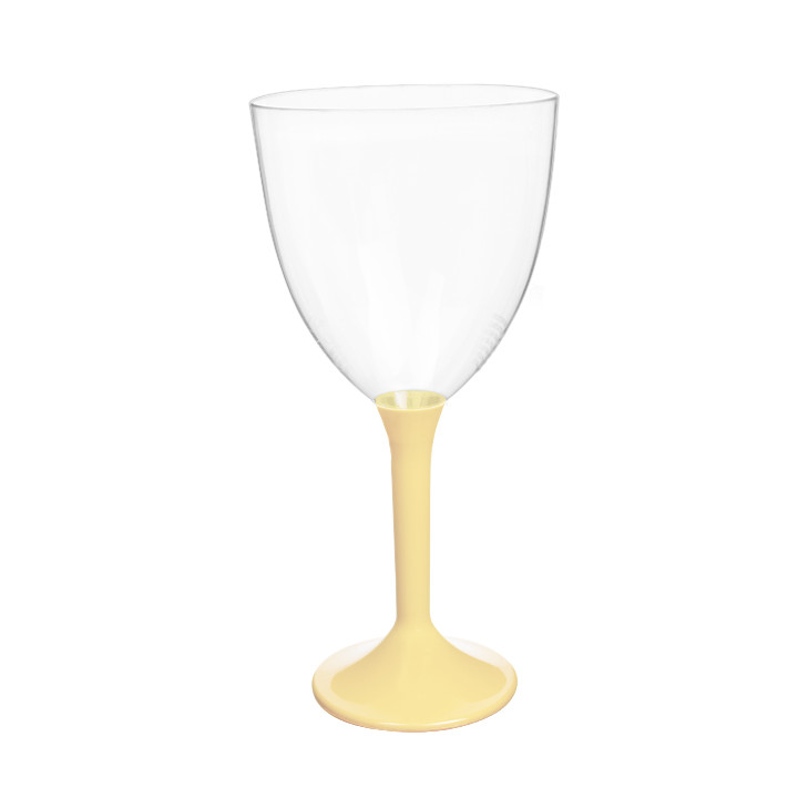 Plastic Stemmed Glass Wine Cream Removable Stem 300ml (200 Units)