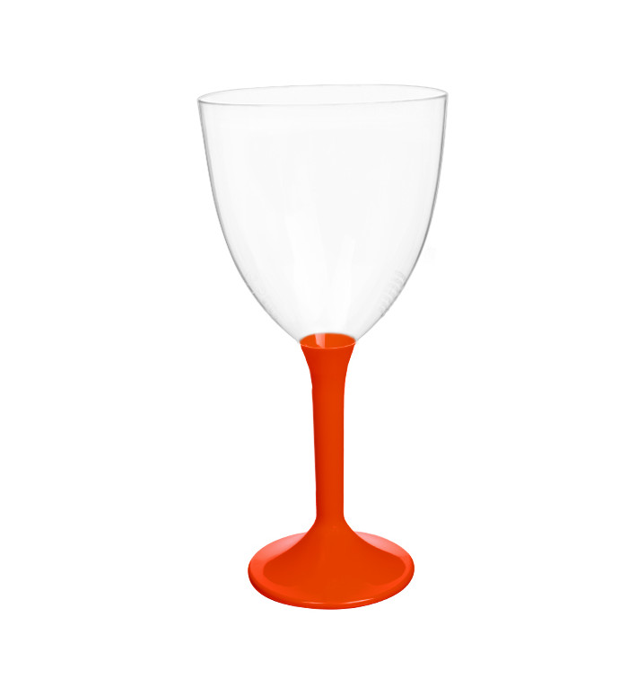 Plastic Stemmed Glass Wine Red Removable Stem 300ml (40 Units)