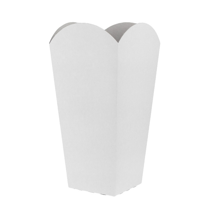 Paper Popcorn Box Small Size White 45gr 6,5x8,5x15cm (700 Units)