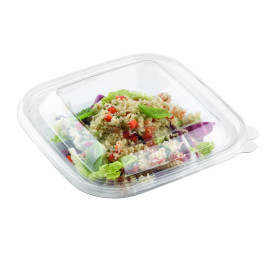 Plastic Lid PET for Plastic Bowl Flat 175x175mm (50 Units)